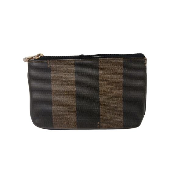 Fendi PEQUIN Zip Coin Case Business Card Case Zipper Damage Useable Clean Auth - Picture 13 of 16